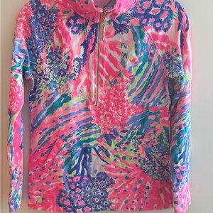 Lilly Pulitzer popover quarter-zip or half-zip pullover top XS great condition